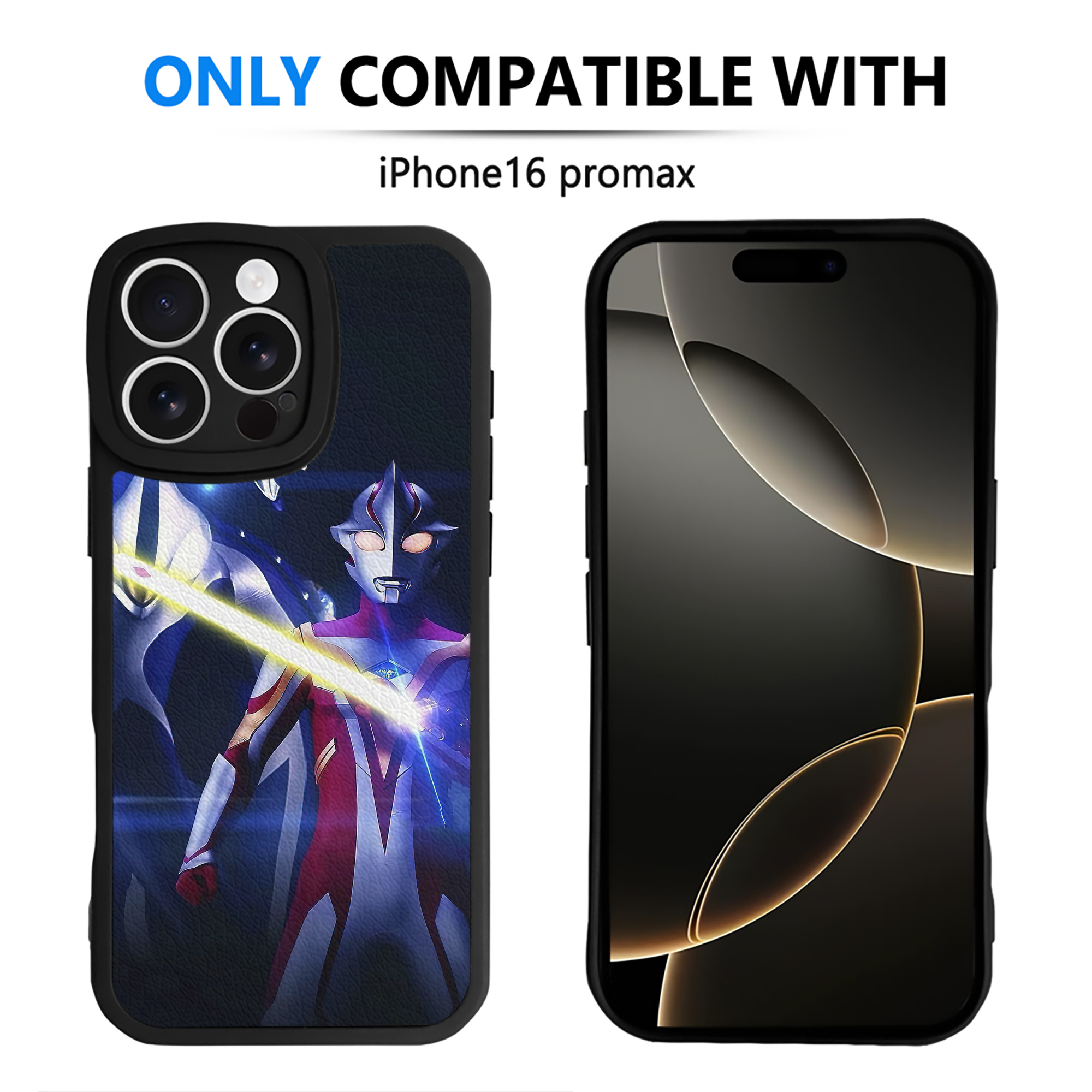 （画像用） ウルトラマン Ultraman 【iPhone 16シリーズ対応】シリコンスマホケース（レザー調） 材質：シリコン